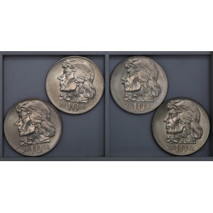 Polska, PRL, 10 złotych Tadeusz Kościuszko - zestaw 4 sztuk