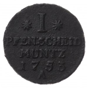 Niemcy, Prusy, Fryderyk II, 1 fenig 1753