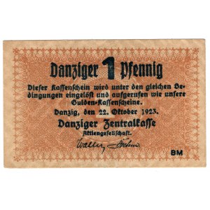 Gdańsk, 1 fenig 1923 - październik