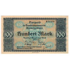Litwa, Memel (Kłajpeda), 100 marek 1922