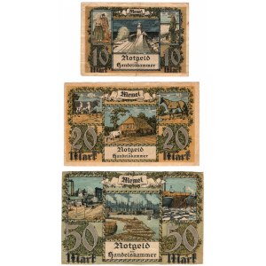 Litwa, Memel (Kłajpeda), 10,20,50 marek 1922