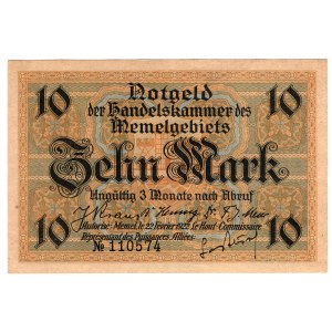 Lithuania, Memel (Klaipeda), 10 marks 1922