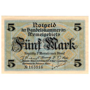Lithuania, Memel (Klaipeda), 5 marks 1922