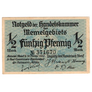 Lithuania, Memel (Klaipeda), 1/2 mark 1922
