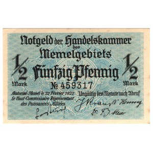 Litwa, Memel (Kłajpeda), 1/2 marki 1922