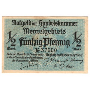 Litwa, Memel (Kłajpeda), 1/2 marki 1922
