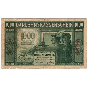 Kaunas, 1000 marks 1918, series A - 7-digit numbering