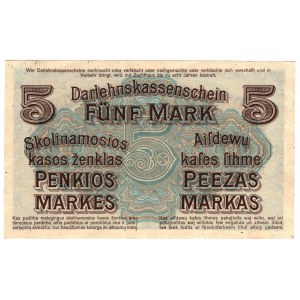 Kaunas, 5 marks 1918, series E - destrukt