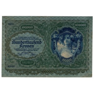 Austria, 100.000 koron 1922
