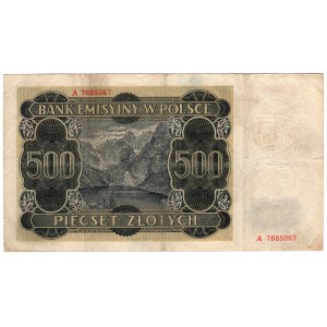 Pologne, 500 zlotys 1940, série A