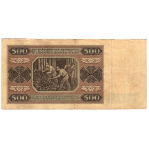 Polen, 500 Zloty 1948, Serie AU