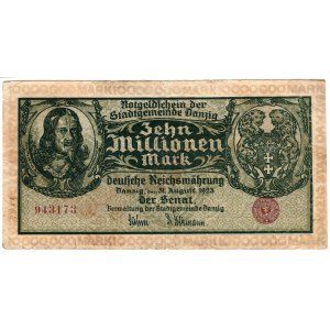 Gdańsk, 10.000.000 marek, 1923