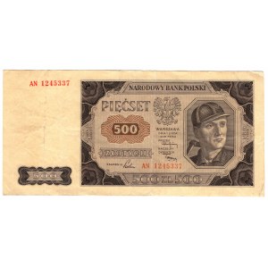 Polen, 500 Zloty 1948, Serie AN