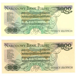 Poland, People's Republic of Poland, 5000 gold 1982 - set of 2 pieces