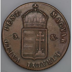 Węgry, Harom krajczar 1849, NB