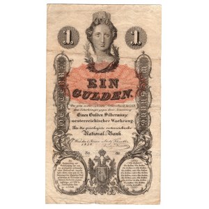 Austria, 1 guilder 1858