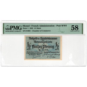 Litwa, Memel (Kłajpeda), 1/2 marki 1922