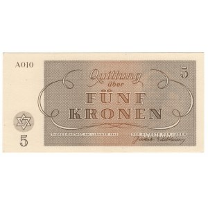 Czechoslovakia, Terezin Ghetto, 5 crowns 1943