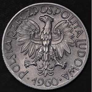Polska, PRL, 5 złotych 1960 Rybak