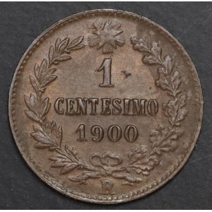 Włochy, 1 centesimo 1900 R - piękne