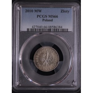 Poland, Third Republic, 1 zloty 2010