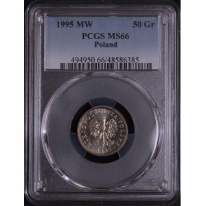 Polska, III RP, 50 groszy 1995