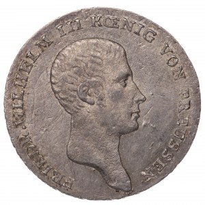 Niemcy, Prusy, Fryderyk Wilhelm III, 1/6 talara 1812 B, Wrocław - bardzo rzadka w tak pięknym stanie