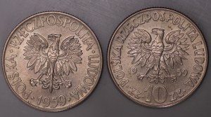 Poland, People's Republic of Poland, 10 zloty Tadeusz Kościuszko and 10 zloty Mikołaj Kopernik 1959 - set of 2 pieces