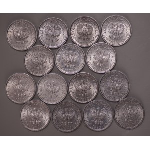 Poland, People's Republic of Poland, 5 pennies 1970 - set of 15 pieces