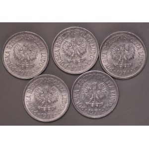 Poland, People's Republic of Poland, 10 pennies 1971 - set of 5 pieces