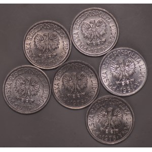 Poland, PRL, 20 groszy 1976/85 - set of 6 pieces
