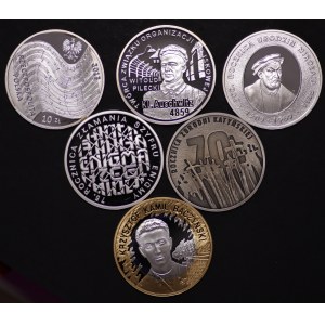 Polen, III RP, 10 Zloty - Satz von 6 Stück