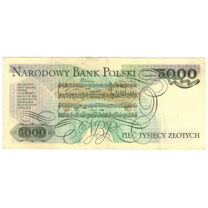 Polska, PRL, 5000 złotych 1982, seria T