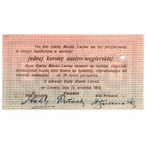 Leopoli, 1 corona 1914, serie XIV