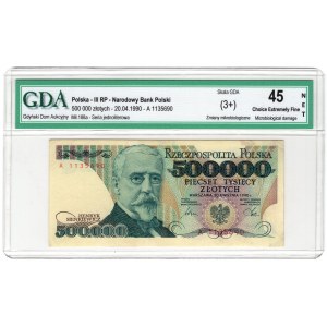 Poland, Third Republic, 500,000 zloty 1990, Series A