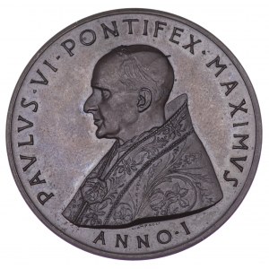 Medal, Paweł VI, anno I, 1963 - Corona Aurea Super Caput Eius