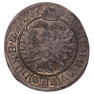 Silesia under Austrian rule, Leopold I, Leopold I, 6 krajcars 1673 SHS, Wrocław, Poland