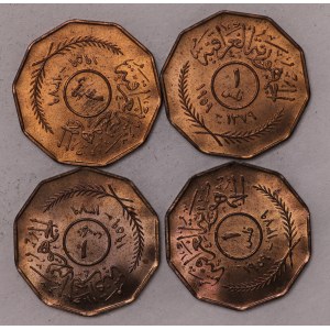 Irak, 1 fils 1959 - zestaw 4 sztuk