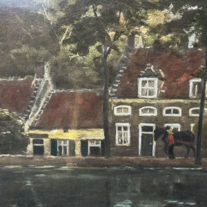 V .GILSOUL, View from the canal (Flanders) - Victor Gilsoul