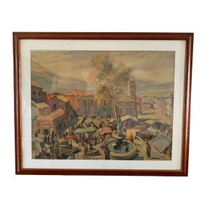 S. Michele, Paysage avec figures - S. Michele (Portici, Na 1917)