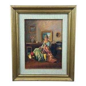 L. CASTIGLIONE, Family Scene in an interior - L. Castiglione