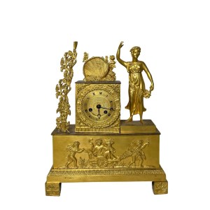 A gilded mercury bronze clock