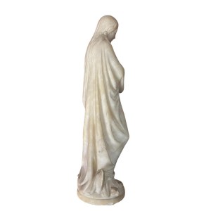 Sculpture Vierge Marbre Blanc