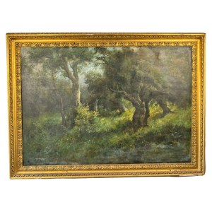 F. CAPUANO, Wooded forest - F. Capuano (1854 - 1908)