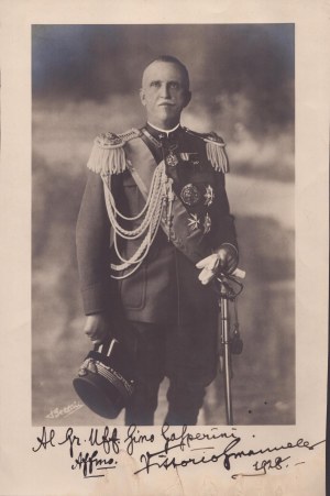 Fotoautogramm von Vittorio Emanuele III