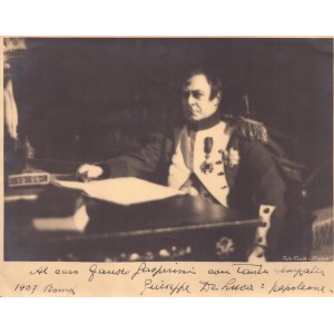 Foto con dedica e autografo di Giuseppe de Luca