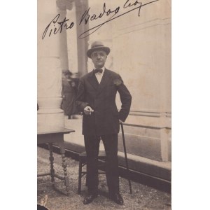 Foto con firma di Pietro Badoglio