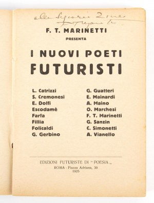 Futurismo - Marinetti, Filippo Tommaso (Alessandria d'Egitto, 22. prosince 1876 - Bellagio, 2. prosince 1944)