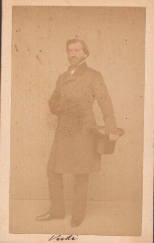Verdi, Giuseppe (Le Roncole, 10 ottobre 1813 - Milano, 27 gennaio 1901) Foto CDV Bernoud