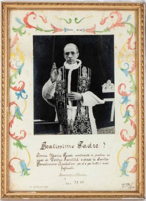 Papa PIO XII (Pie PP. XII (Eugenio Maria Giuseppe Giovanni Pacelli ; Rome, 2 mars 1876 - Castel Gandolfo, 9 octobre 1958)